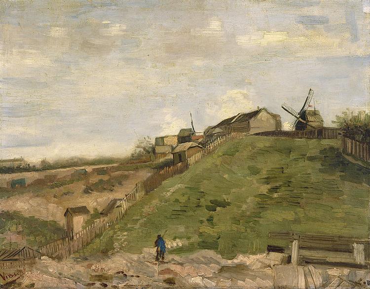Vincent Van Gogh The hill of Montmartre with stone quarry Norge oil painting art